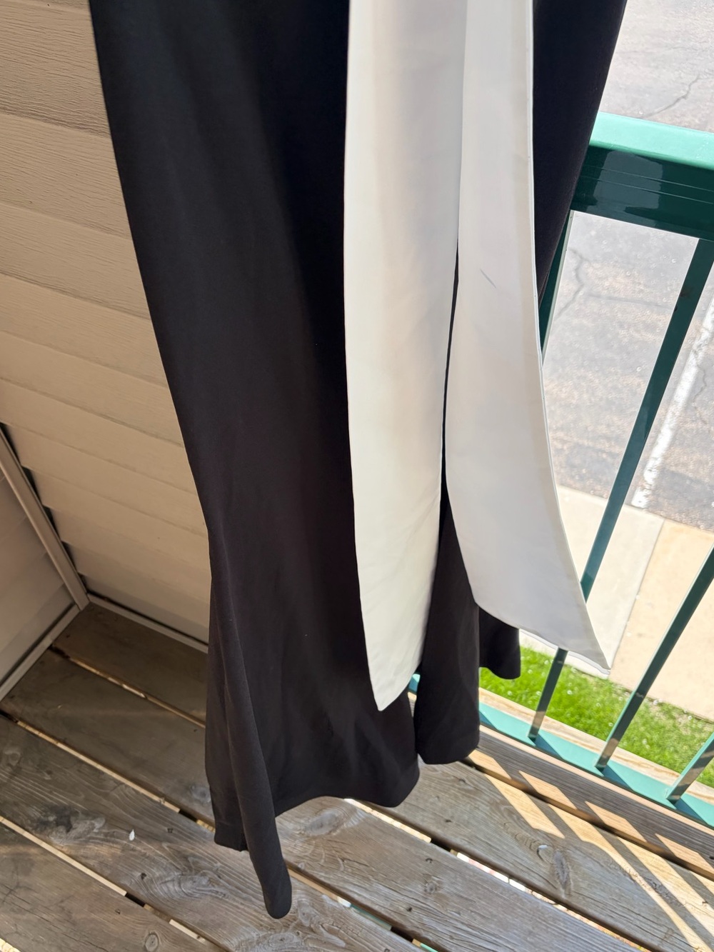 🆕🖤🤍City Studio Black & White Mermaid Gown Formal Evening Dress Size 5/6 - Picture 6 of 16